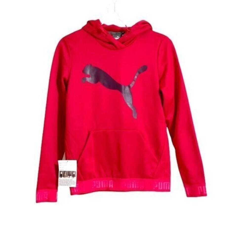 PUMA Women's Sweatshirt Pullover hoodie Pink SZ M NEW 594045-28